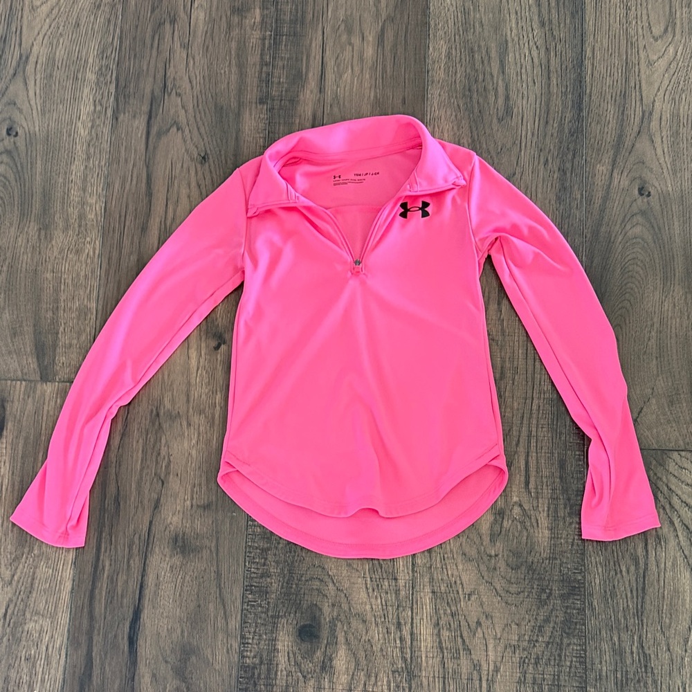 Under Armour Neon Pink Quarter-Zip Top